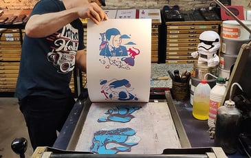 Visite de l'atelier de typographie traditionnelle Affiche Moilkan