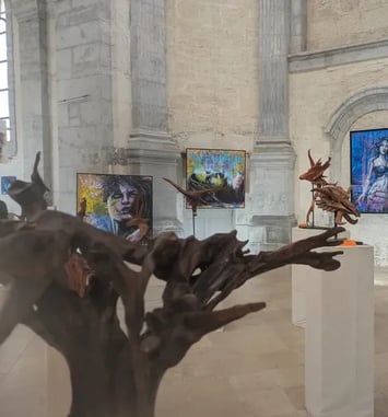 Exposition de peintres amateurs à l'abbaye de Baume-les-Dames