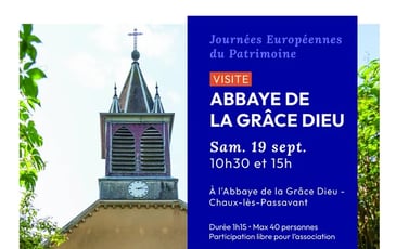 Visite abbaye de la Grâce Dieu