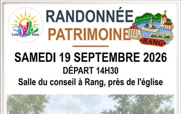 Randonnée du patrimoine à Rang