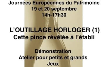 Outillage d'horlogerie : une pince révélée à l'établi